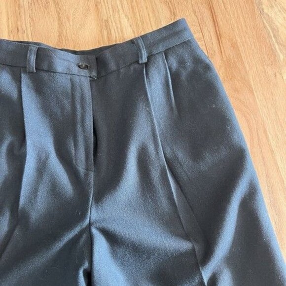 VTG Y2K Worthington Wool Trousers Womens 14 Green Classic Academia Office Lined - Picture 3 of 8